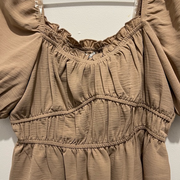 Chic Tan Women's Blouse - Picture 1 of 3